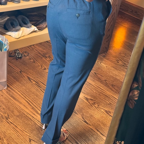 Elaine Kim navy blue trousers with split cuff size P - Picture 6 of 6